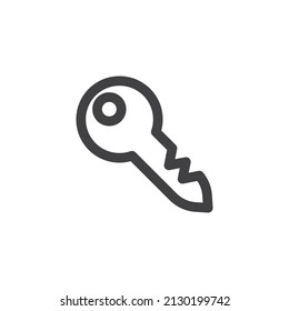 Password Key line icon. linear style sign for mobile concept and web design. Key outline vector icon. Symbol, logo illustration. Vector graphics