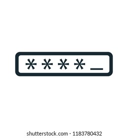 password key security icon logo template