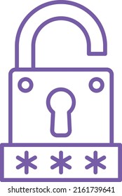 Icono de vector de clave de contraseña. Se puede usar para imprimir, móviles y aplicaciones web.