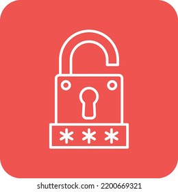 Password Key, Vektorsymbol. Kann für Druck-, Mobil- und Web-Anwendungen verwendet werden.