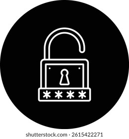 Password Key vector icon. Can be used for printing, mobile and web applications.