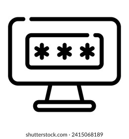 fondo del icono de la línea de contraseña