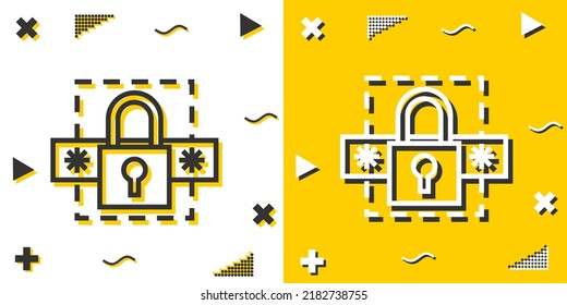 password line icon. Simple outline style.password linear sign. Vector illustration isolated on white background. Editable stroke EPS 10