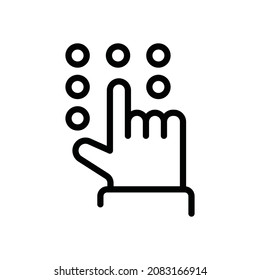 Password line icon white background