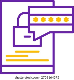 Línea de Contraseña Diseño de icono de Vector de dos colores