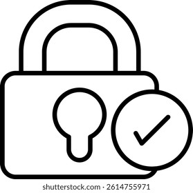Password Line Vector Icon Design