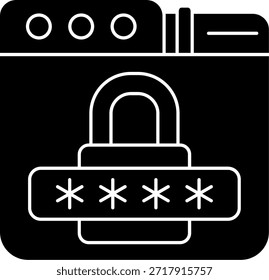 Línea de Contraseña Vector Icon Design