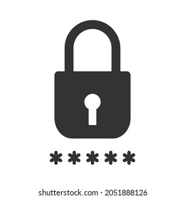 password lock icon design vector