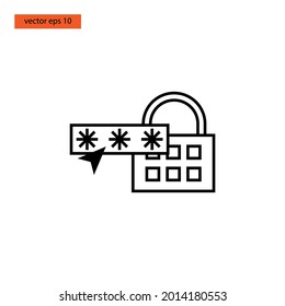  password, lock icon vector illustration design