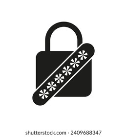 Password lock icon. Vector illustration. EPS 10.