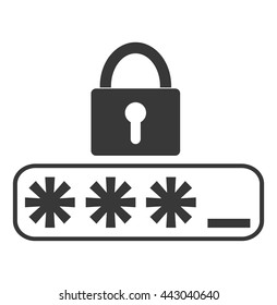 Password lock icon for web and mobile applications vector illustration