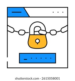 password lock line icon vector. password lock sign. isolated symbol illustration