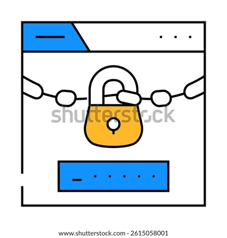 password lock line icon vector. password lock sign. isolated symbol illustration