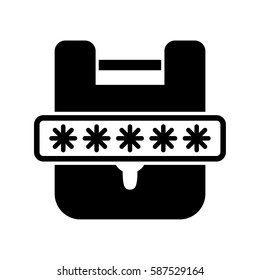 Password lock Protection Icon. Flat Design. Business Concept Isolated Illustration.