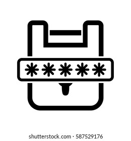Password lock Protection Icon. Flat Design. Business Concept Isolated Illustration.