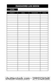 Password Log Book. Password Logbook Journal. Password Tracker.