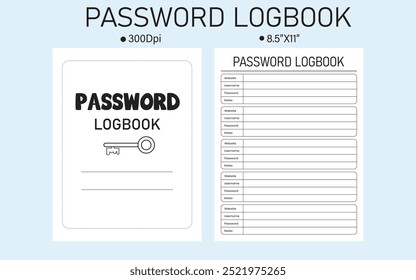 Password Logbook Kdp Interior Template