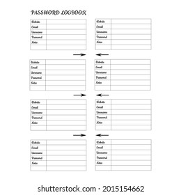 Password logbook For Your KDP Business.
