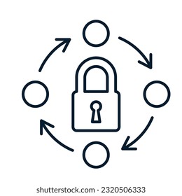 Password manager concept. Vector icon isolated on white background.