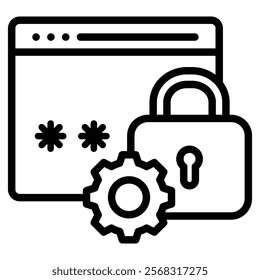 Password Manager Icon Element For Design