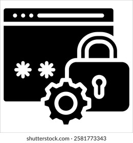 Password Manager Icon Element For Design