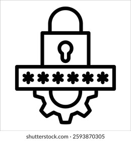 Password Manager Icon Element For Design