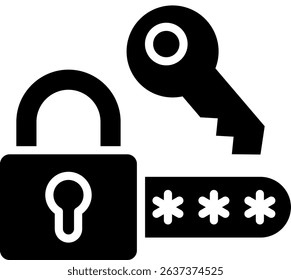 Password Manager Icon Glyph Vector Illustration