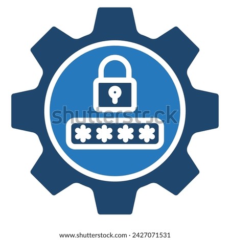 Password Manager icon line vector illustration
