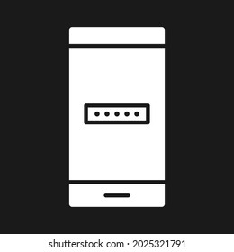 Password, mobile, login icon vector image. Can also be used for network and data sharing. Suitable for use on web apps, mobile apps and print media.