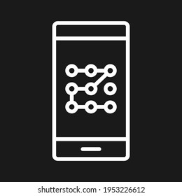 Contraseña, móvil, patrón, desbloquear imagen vectorial de icono. También se puede utilizar para compartir datos y redes. Idóneo para aplicaciones web, aplicaciones móviles y medios impresos.