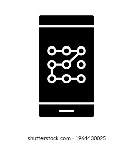 Password, mobile, pattern, unlock icon vector image. Can also be used for network and data sharing. Suitable for use on web apps, mobile apps and print media.