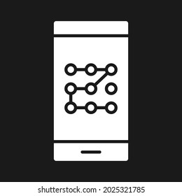 Password, mobile, pattern, unlock icon vector image. Can also be used for network and data sharing. Suitable for use on web apps, mobile apps and print media.