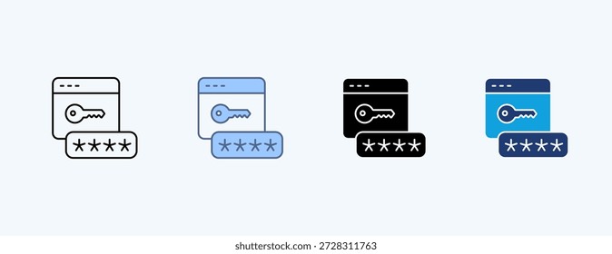 Password Multiple Icon Illustration Vector