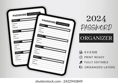 Password Organizer Logbook KDP interior