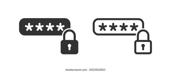 Contraseña con icono de candado. Formulario de seguridad. Señal de bloqueo. Clave de inicio de sesión segura. Protección informática. Acceso seguro.