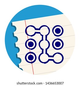 Password Pattern. Hand Drawn Icon on a Notebook Sheet