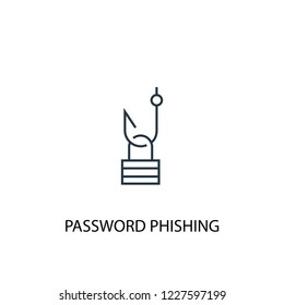 password phishing concept line icon. Simple element illustration. password phishing concept outline symbol design from Internet Security set. Can be used for web and mobile UI/UX