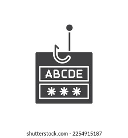 Passwort Phishing-Symbol. lineares Stilzeichen für mobiles Konzept und Webdesign. 