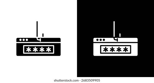 Password phishing icon collection. Flat illustration of vector icon