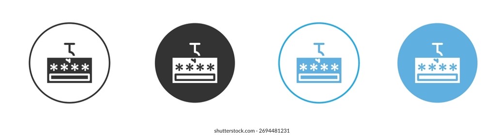 Conjunto de diseño de Plantilla de logotipo de icono de phishing de Contraseña