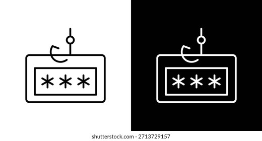 Ícone de phishing de senha, sinal de vetor de estrutura de tópicos, download de design de logotipo