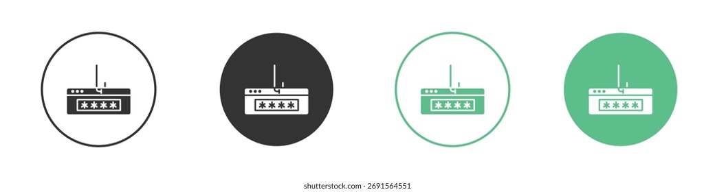 Conjunto de iconos de phishing de Contraseña. para concepto y Diseño web móvil.