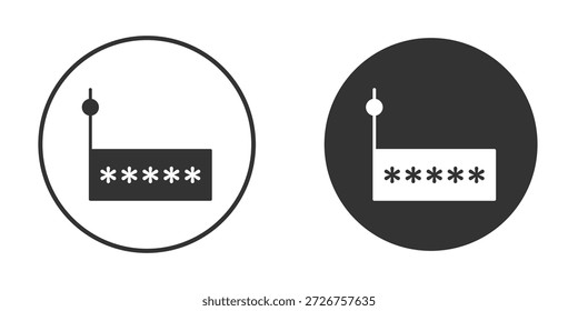 Password phishing icon silhouette shape graphic simple plain clipart symbols