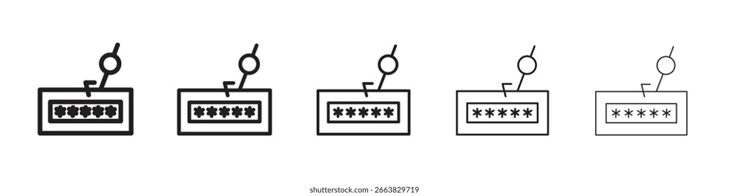 Contraseña phishing icon simple editable stroke series pack. eps10