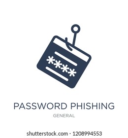 password phishing icon. Trendy flat vector password phishing icon on white background from General collection, vector illustration can be use for web and mobile, eps10