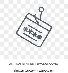 password phishing icon. Trendy flat vector password phishing icon on transparent background from General collection. High quality filled password phishing symbol use for web and mobile - Powered by Shutterstock - Get 15% off with code: PIKWIZARD15