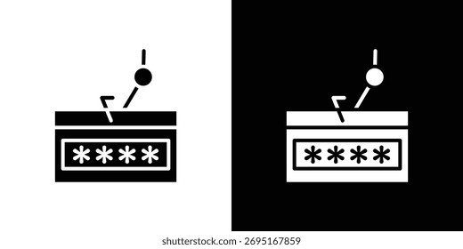 Password phishing icon vector, filled flat sign, solid pictogram. Symbol, logo illustration.