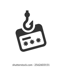 Password phishing icon, Vector graphics