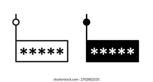 Passwort-Phishing-Symbol Vektor-isoliertes Design-Element. EPS10