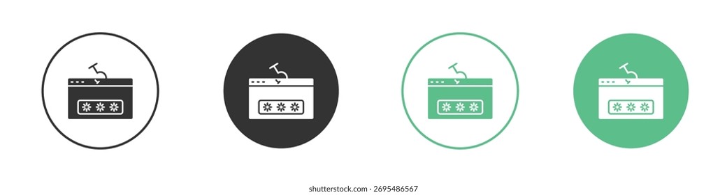 Password phishing icon vector pictogram for ui ux interface elements